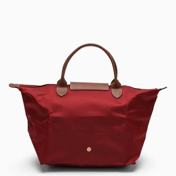 Longchamp Le Pliage Red Short Handle Bag in MEDIUM - Picture 2 of 8